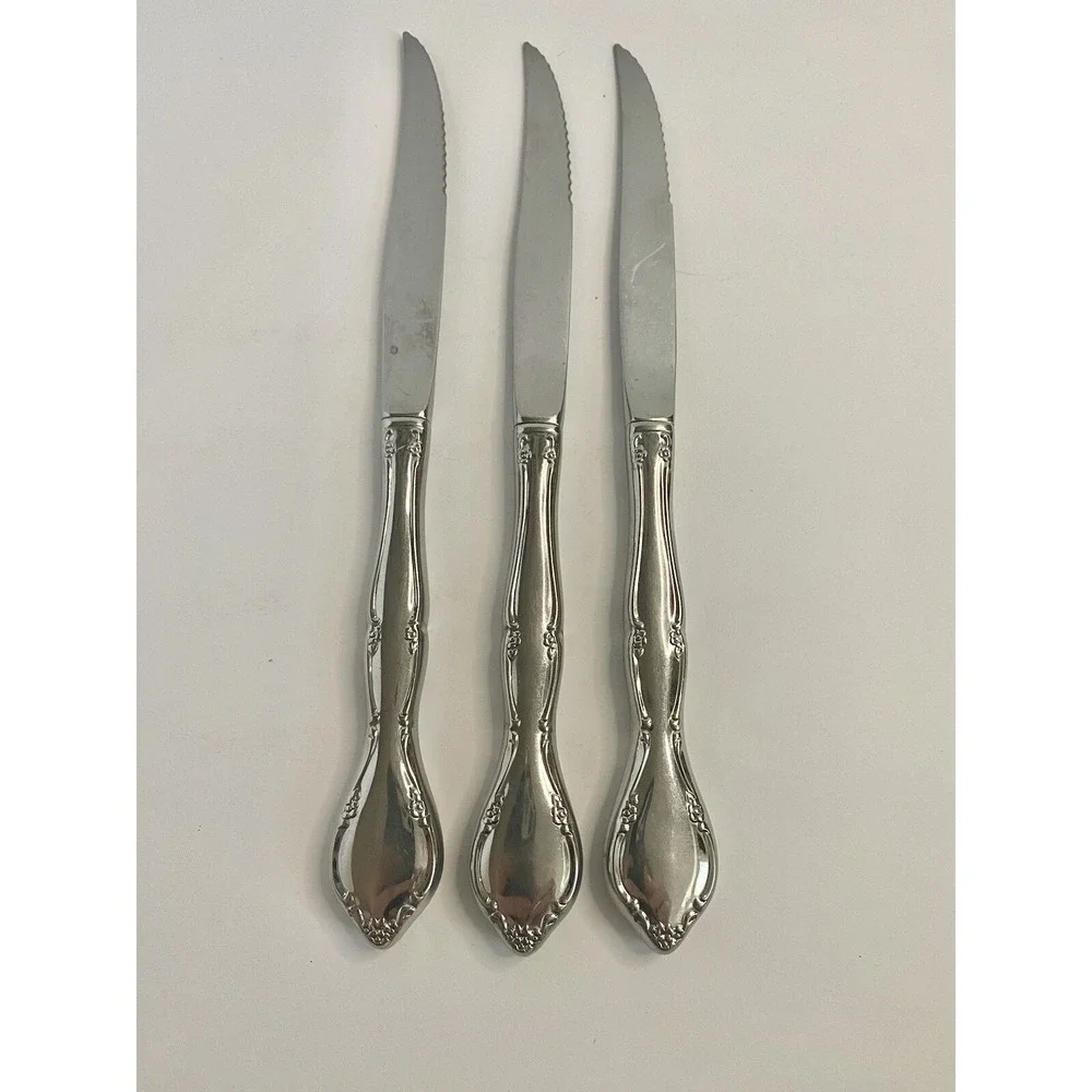 Sears Roebuck Tradition USA LAKEWOOD Set Of 3 Steak Knives (Oneida Pattern)